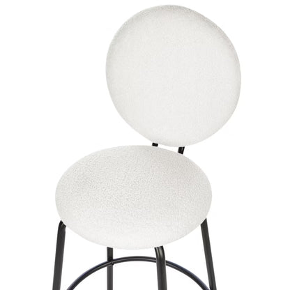 Barstol EMERY Bouclé Hvid 2 Stk