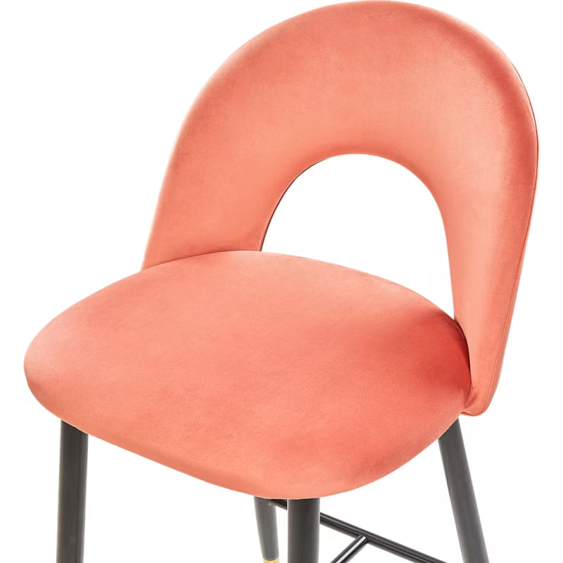 Barstol Falton 46x50 cm Koralrød Velour 2 Stk