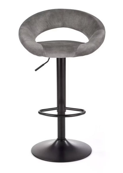Barstol Fløjl Justerbar 53x48x100 cm Grå