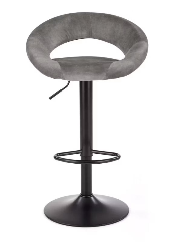 Barstol Fløjl Justerbar 53x48x100 cm Grå
