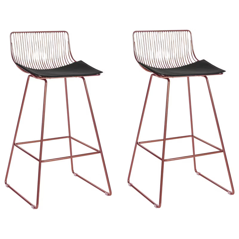 Barstol Fredonia 50x49x97 cm Rosa Guld 2 Stk