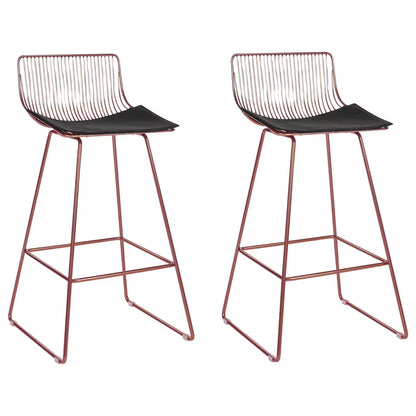 Barstol Fredonia 50x49x97 cm Rosa Guld 2 Stk