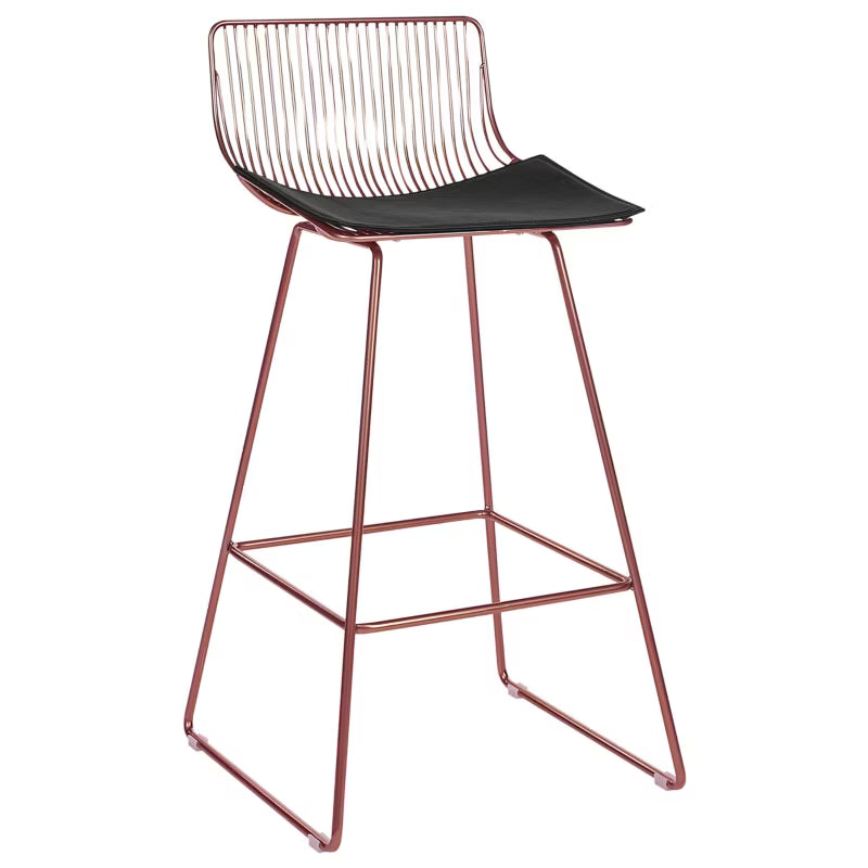 Barstol Fredonia 50x49x97 cm Rosa Guld 2 Stk