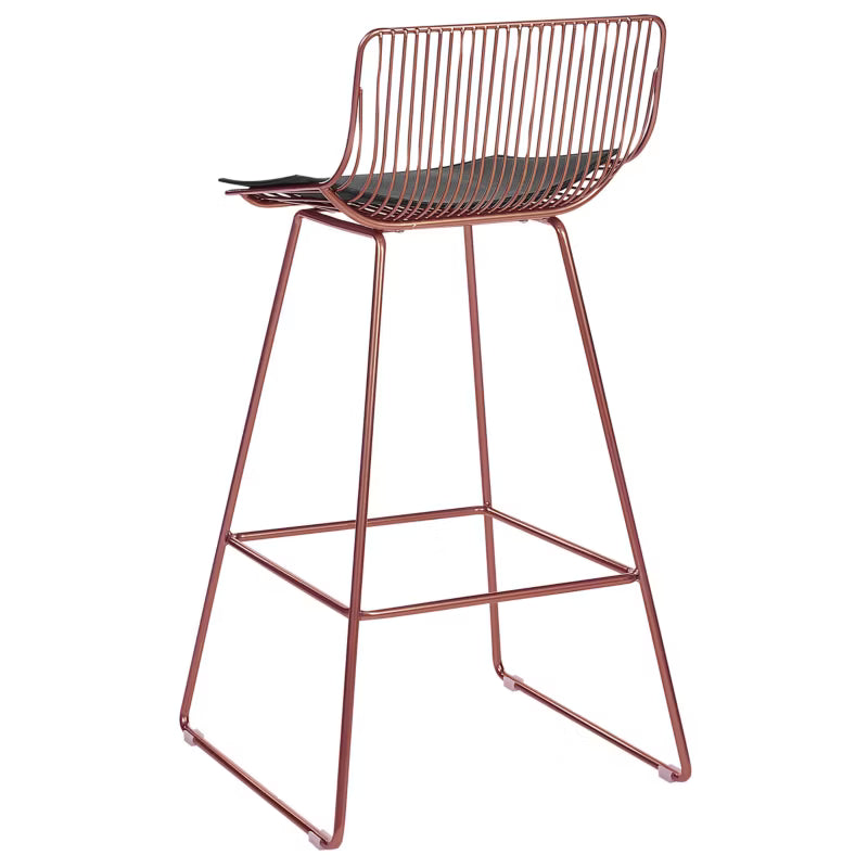 Barstol Fredonia 50x49x97 cm Rosa Guld 2 Stk