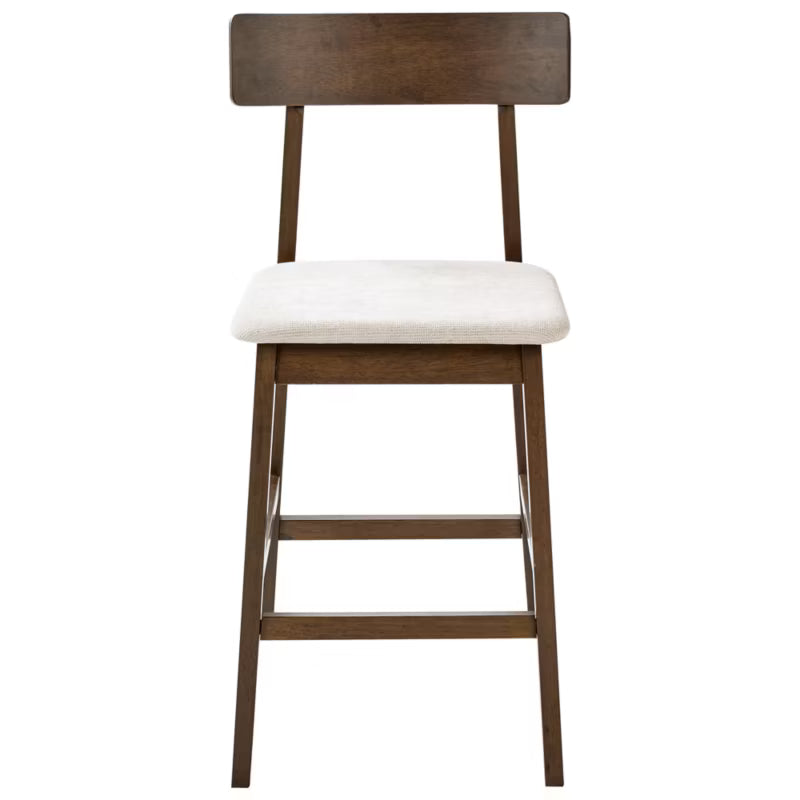 Barstol Isanti 2 Stk. Mørkebrun og Beige Træ