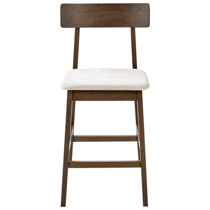 Barstol Isanti 2 Stk. Mørkebrun og Beige Træ