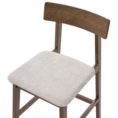 Barstol Isanti 2 Stk. Mørkebrun og Beige Træ