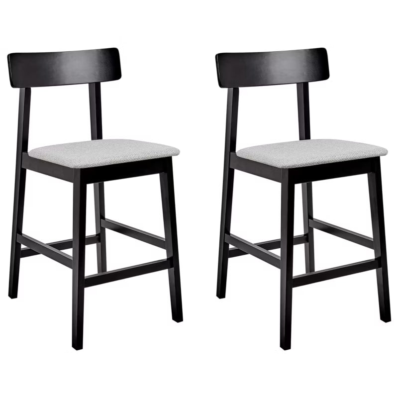Barstol Isanti 44x54x92 cm Sort Grå 2 Stk