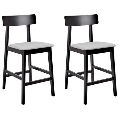 Barstol Isanti 44x54x92 cm Sort Grå 2 Stk