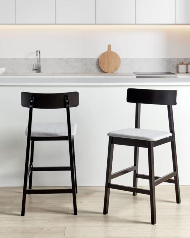 Barstol Isanti 44x54x92 cm Sort Grå 2 Stk