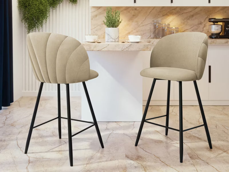 Barstol K99 H 51x51x105 cm Sandfarvet