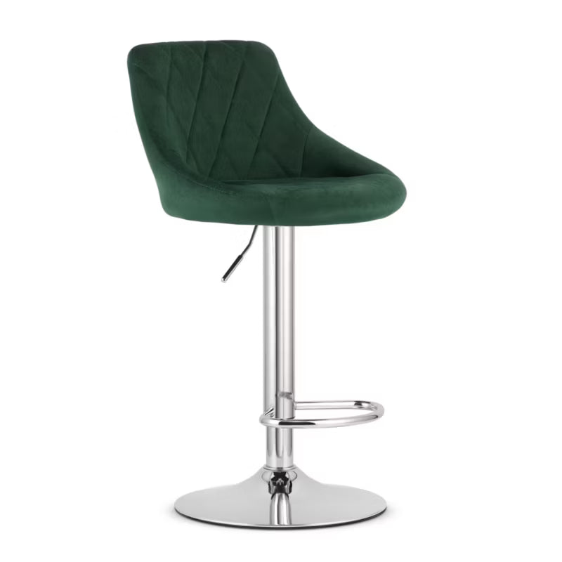 Barstol Kast 45,5x49 cm Grøn Velour Krom
