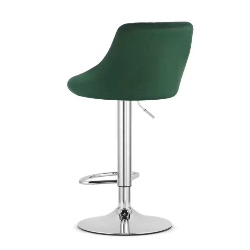 Barstol Kast 45,5x49 cm Grøn Velour Krom