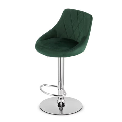 Barstol Kast 45,5x49 cm Grøn Velour Krom