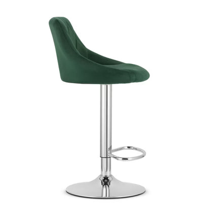 Barstol Kast 45,5x49 cm Grøn Velour Krom