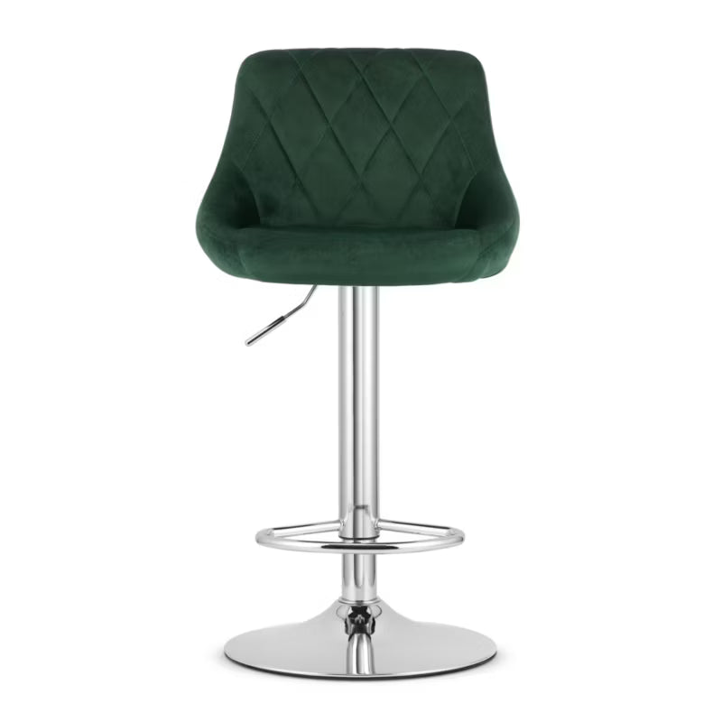 Barstol Kast 45,5x49 cm Grøn Velour Krom