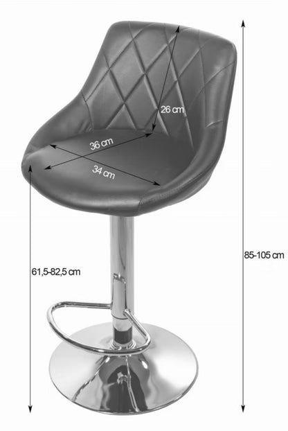 Barstol KAST Hvid Krom Justerbar