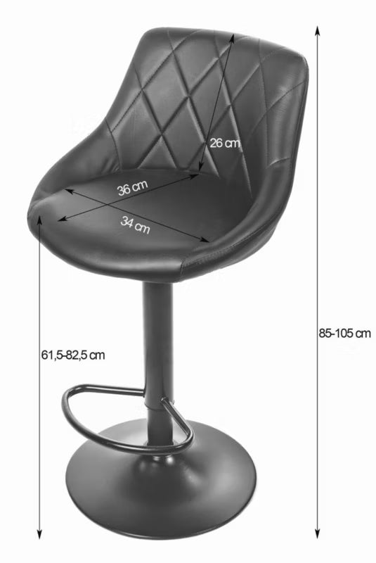 Barstol KAST 45,5x48,5 cm Sort