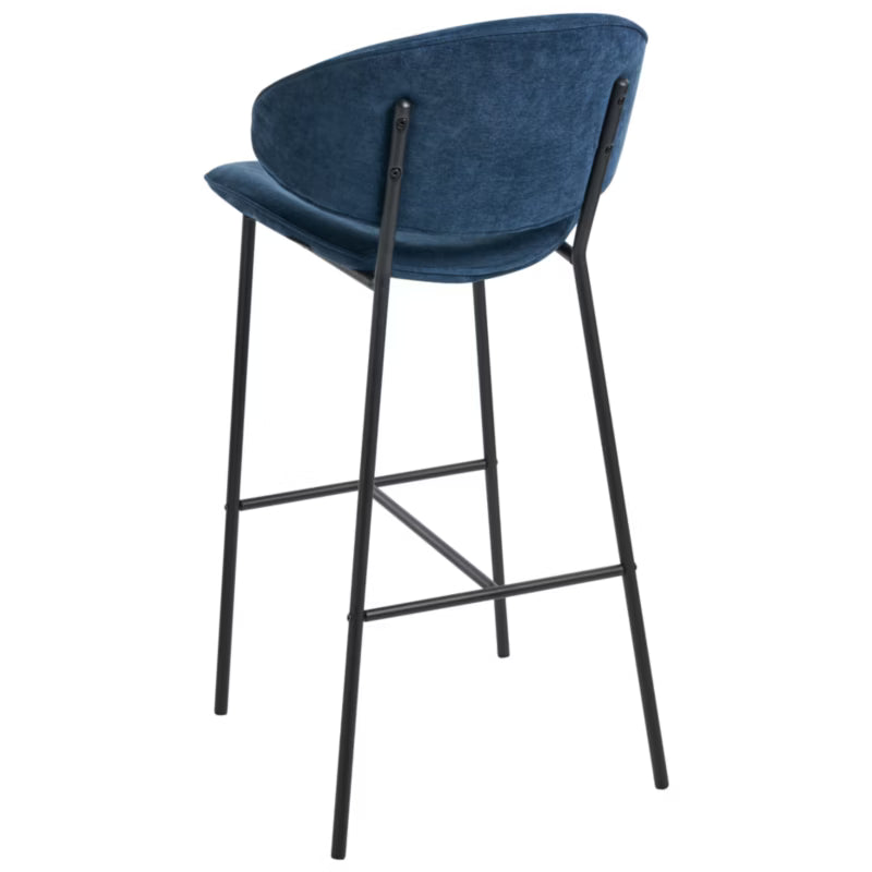 Barstol Kiana 49x59x104 cm Mørkeblå Sæt af 2