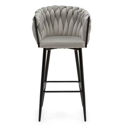 Barstol Latina 54x55x95 cm Lysegrå Fløjl