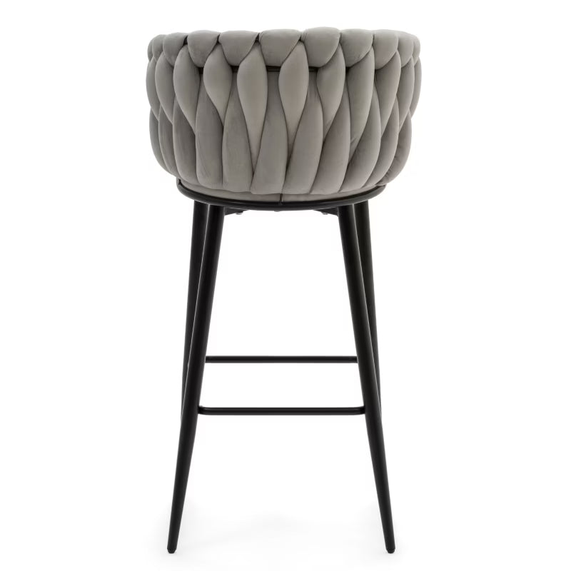 Barstol Latina 54x55x95 cm Lysegrå Fløjl