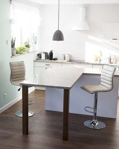 Barstol Lucerne Drejelig Beige 2 Stk