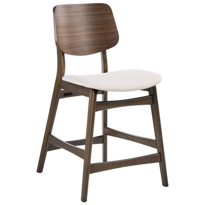 Barstol Mayer 54x62x96 cm Hvid/Brun 2 Stk