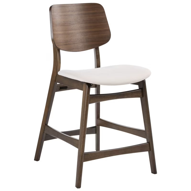 Barstol Mayer 54x62x96 cm Hvid/Brun 2 Stk