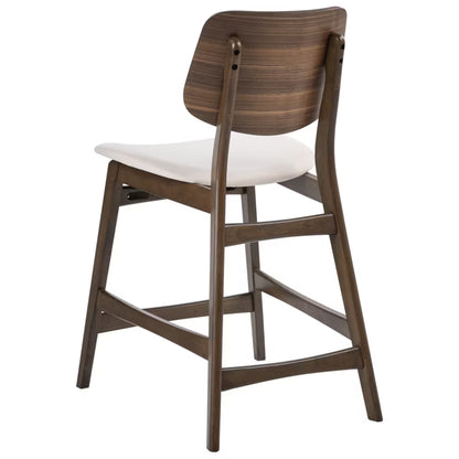 Barstol Mayer 54x62x96 cm Hvid/Brun 2 Stk
