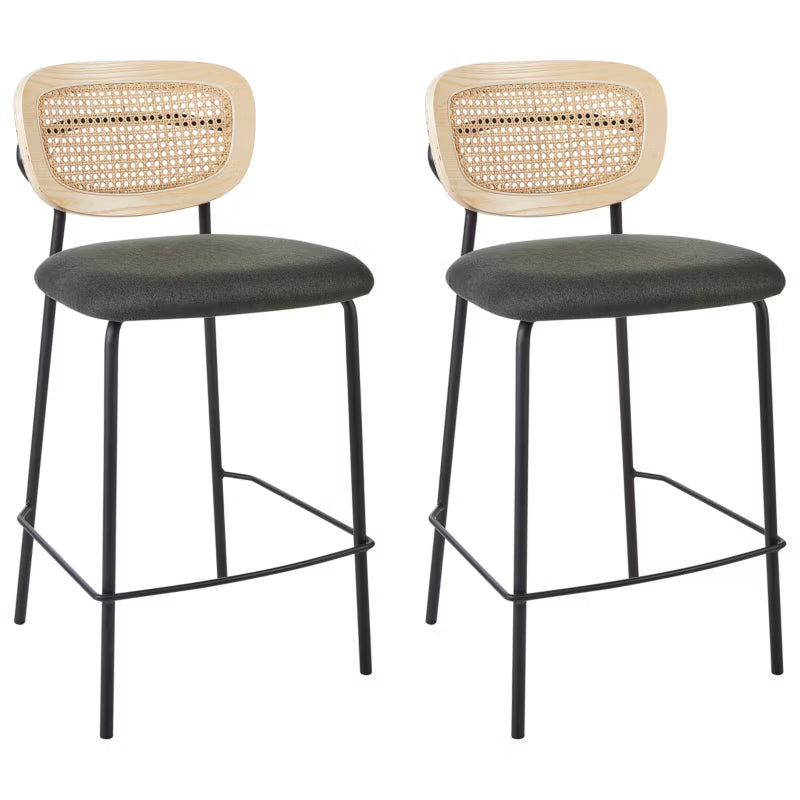 Barstol Mayetta 45x43x90 cm Rattan Sæt af 2
