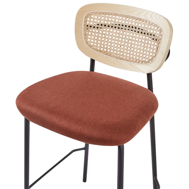 Barstol Mayetta 45x43x90 cm Rattan Sæt af 2