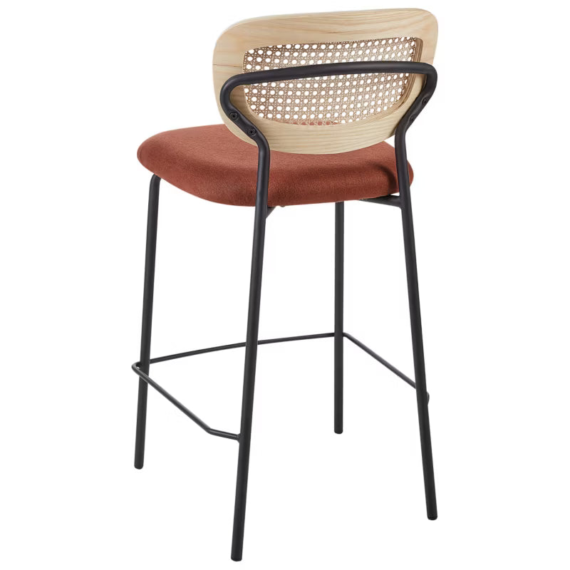 Barstol Mayetta 45x43x90 cm Rattan Sæt af 2