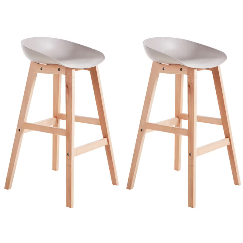 Barstol Micco 42x46x85 cm Beige Træ 2 Stk.