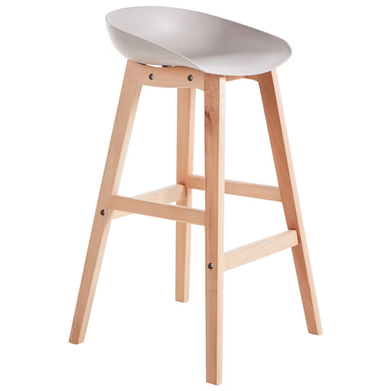 Barstol Micco 42x46x85 cm Beige Træ 2 Stk.
