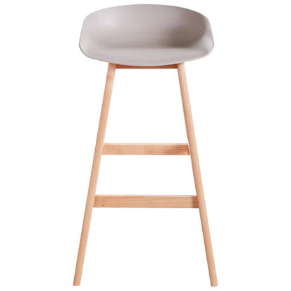 Barstol Micco 42x46x85 cm Beige Træ 2 Stk.