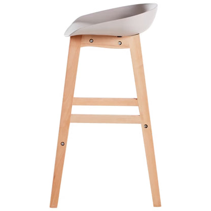 Barstol Micco 42x46x85 cm Beige Træ 2 Stk.