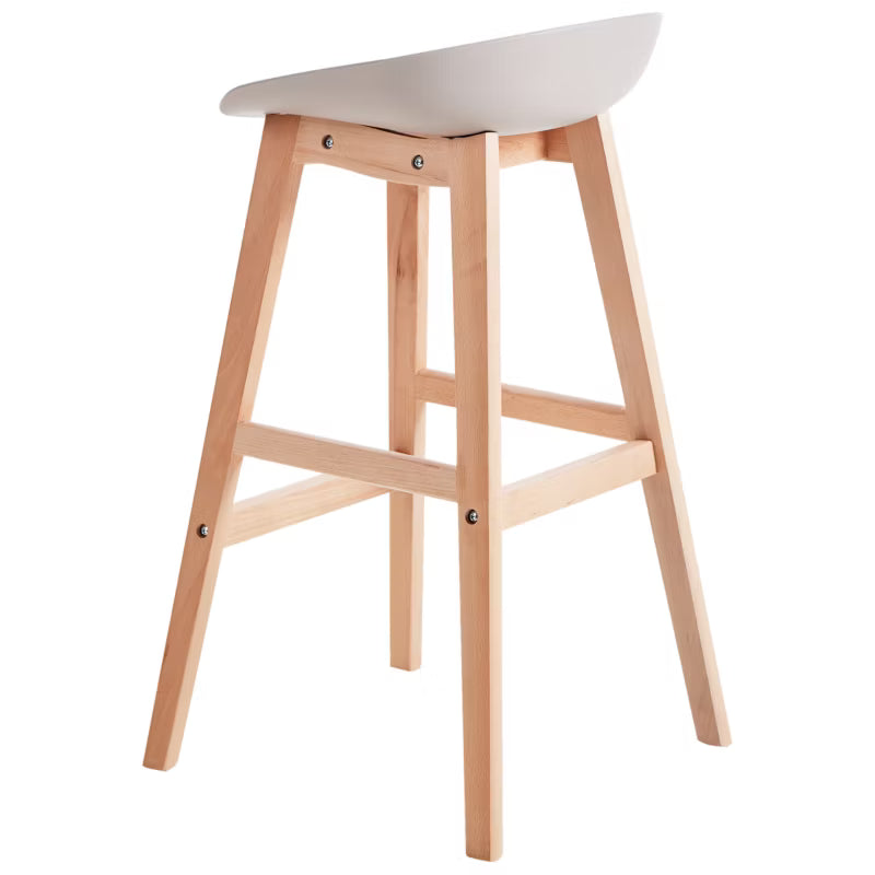 Barstol Micco 42x46x85 cm Beige Træ 2 Stk.