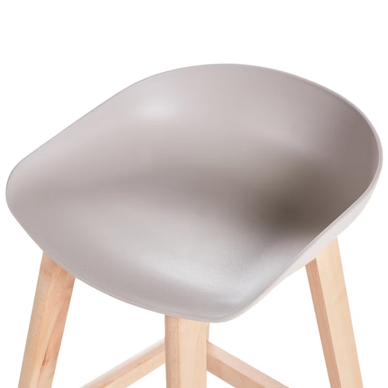 Barstol Micco 42x46x85 cm Beige Træ 2 Stk.