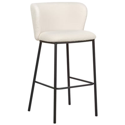 Barstol Mina Bouclé Hvid 2-Pak
