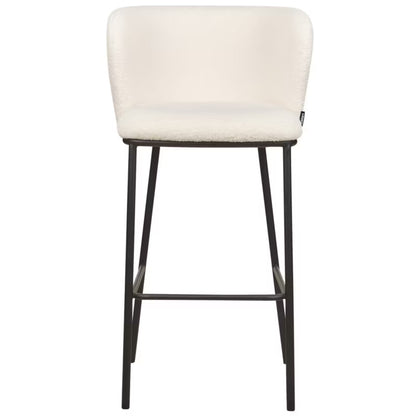 Barstol Mina Bouclé Hvid 2-Pak