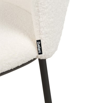 Barstol Mina Bouclé Hvid 2-Pak