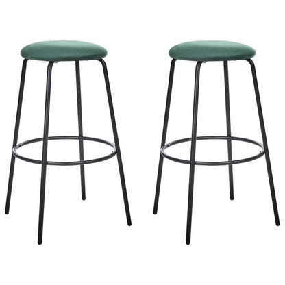 Barstol Morton 43x75 cm Smaragdgrøn Velour 2 Stk.