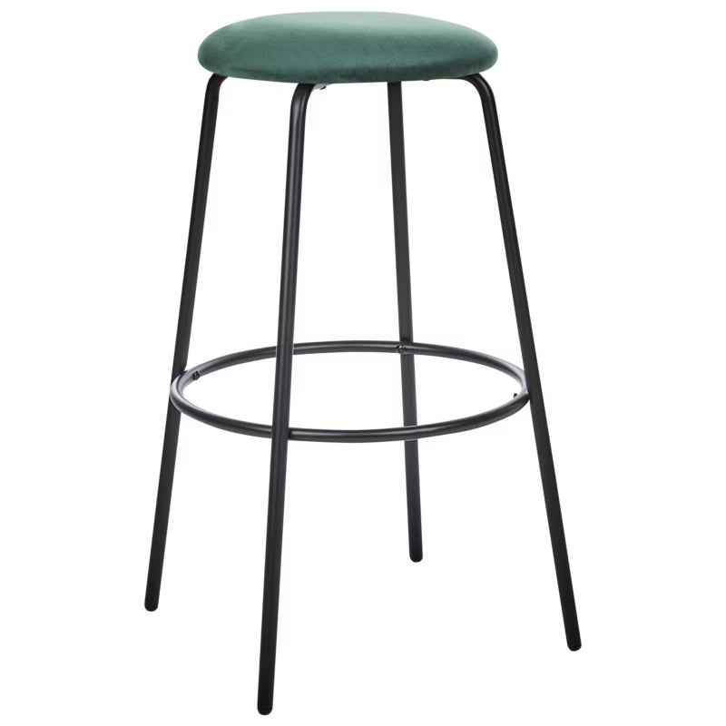 Barstol Morton 43x75 cm Smaragdgrøn Velour 2 Stk.