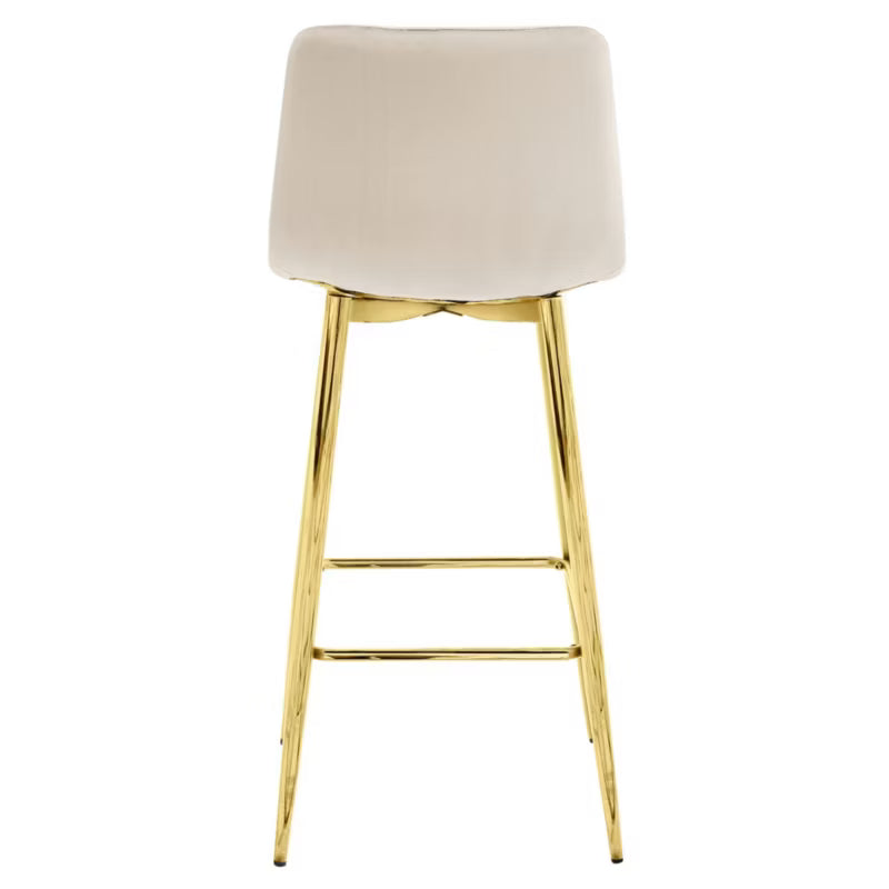 Barstol NADO 43,5x49 cm Beige med Guld Ben 2 Stk