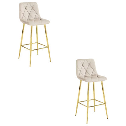 Barstol NADO 43,5x49 cm Beige med Guld Ben 2 Stk