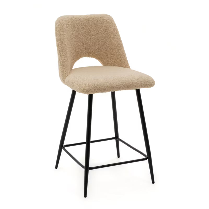 Barstol ORO Bouclé Mørk Beige