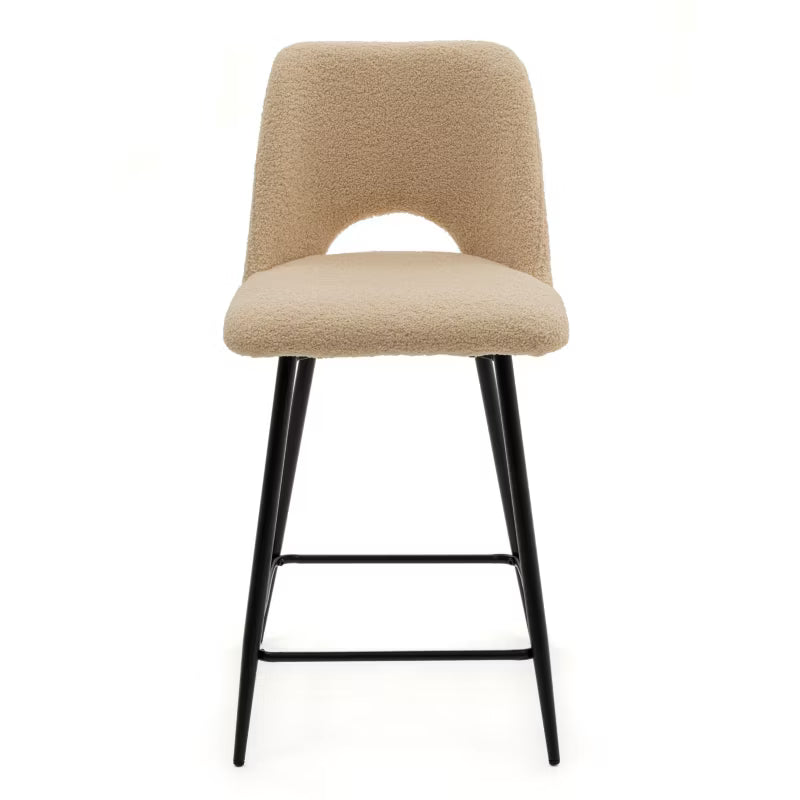 Barstol ORO Bouclé Mørk Beige