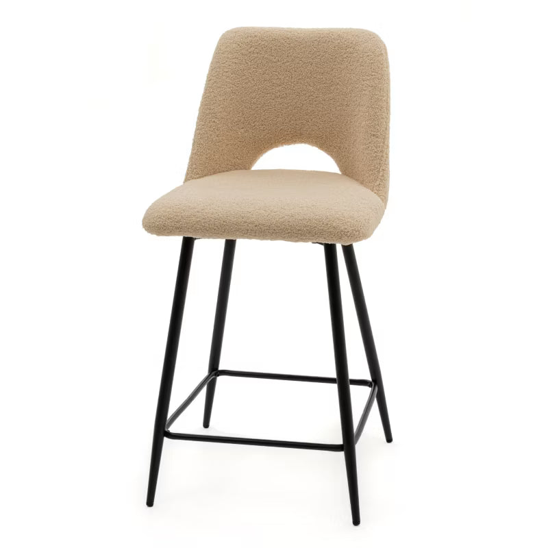 Barstol ORO Bouclé Mørk Beige