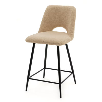Barstol ORO Bouclé Mørk Beige