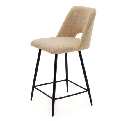 Barstol ORO Bouclé Mørk Beige